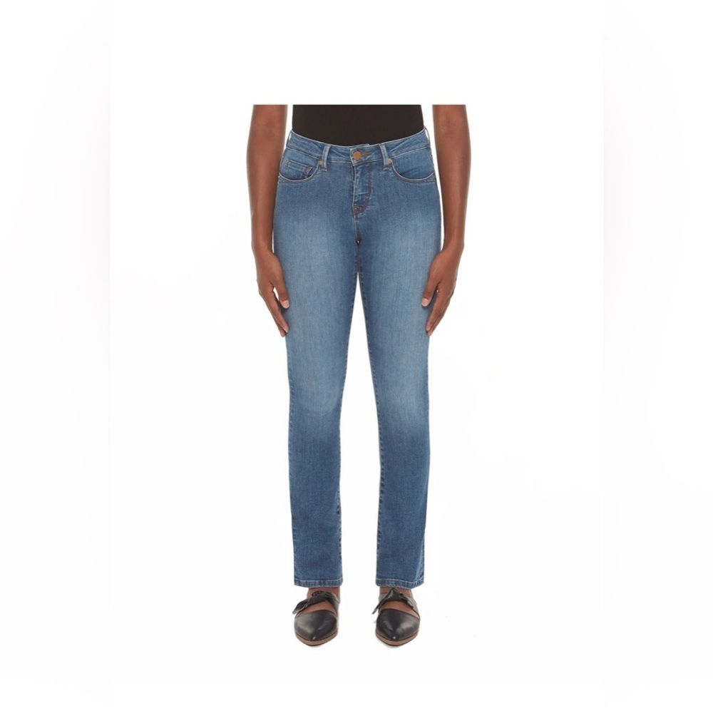 Lola Kristine jeans, mid-rise straight stone blue size 6